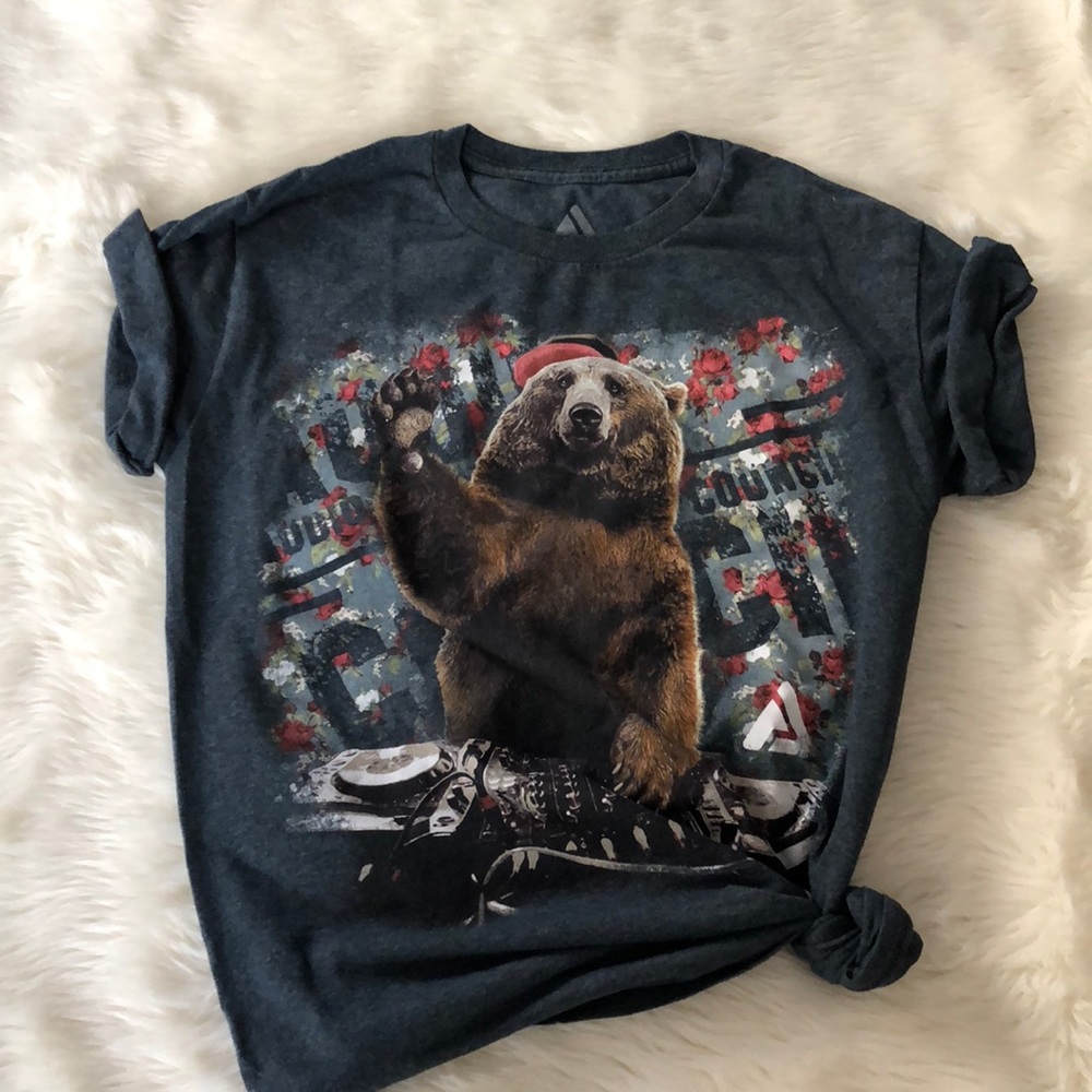 Audio council jamming Bear DJ T-shirt Small